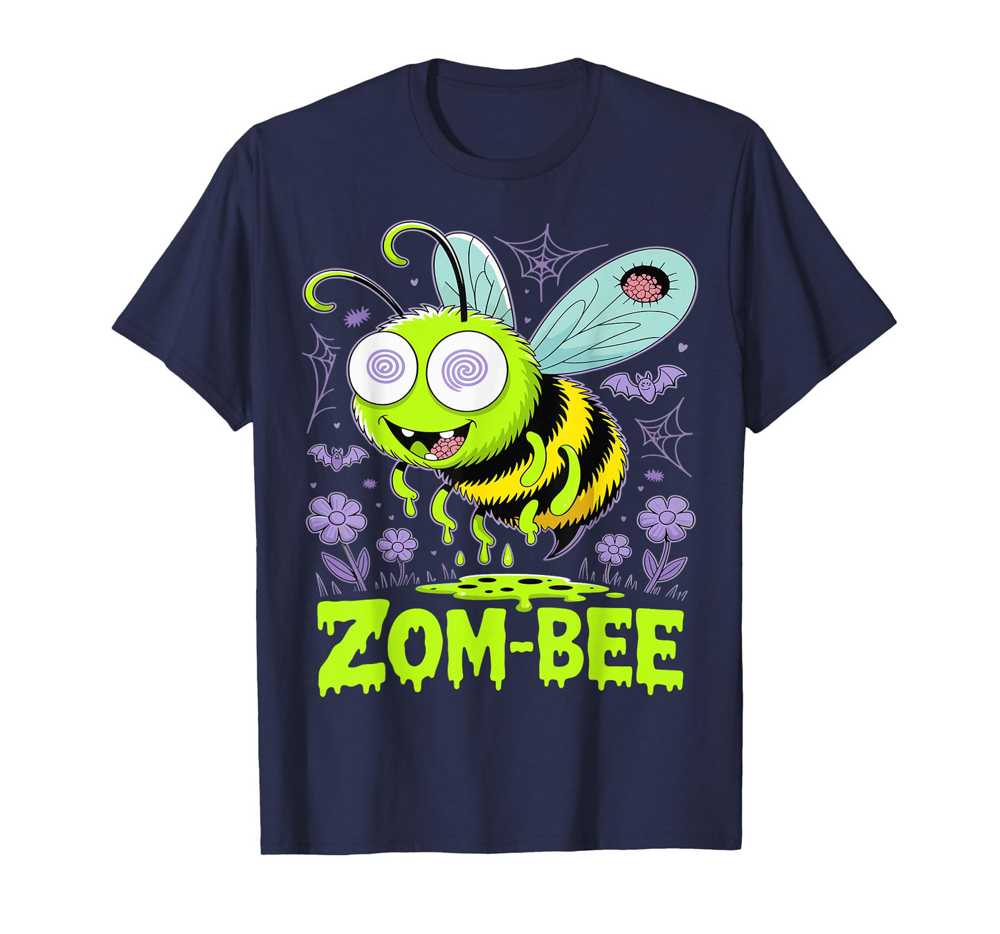 Zom-Bee Cute Zombie Bee Funny Halloween Tee T-Shirt