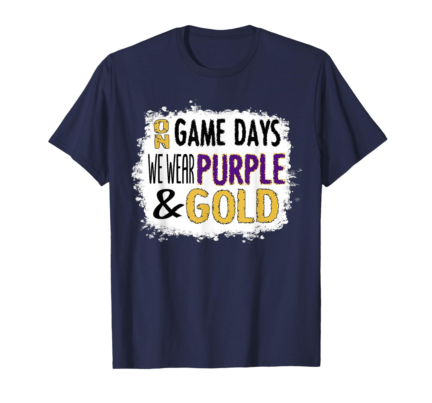 Retro Purple and Gold School or College Sport Game Day Group T-Shirt