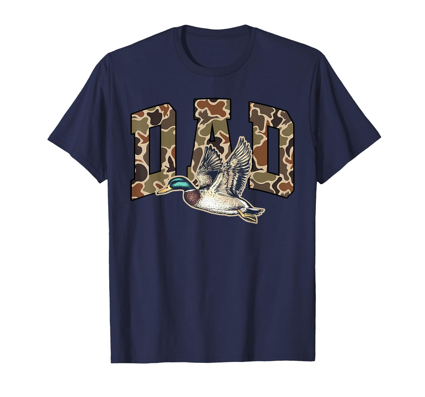 Hunting Dad Duck Camouflage Camo Preppy Camo Dad Camo Mens T-Shirt