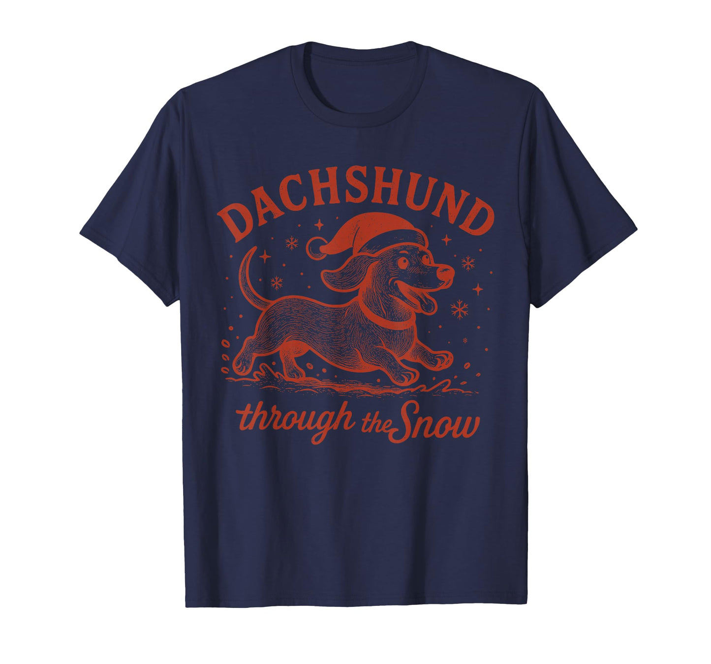 Dachshund Christmas Pajamas Shirt Dachshund Through The Snow T-Shirt