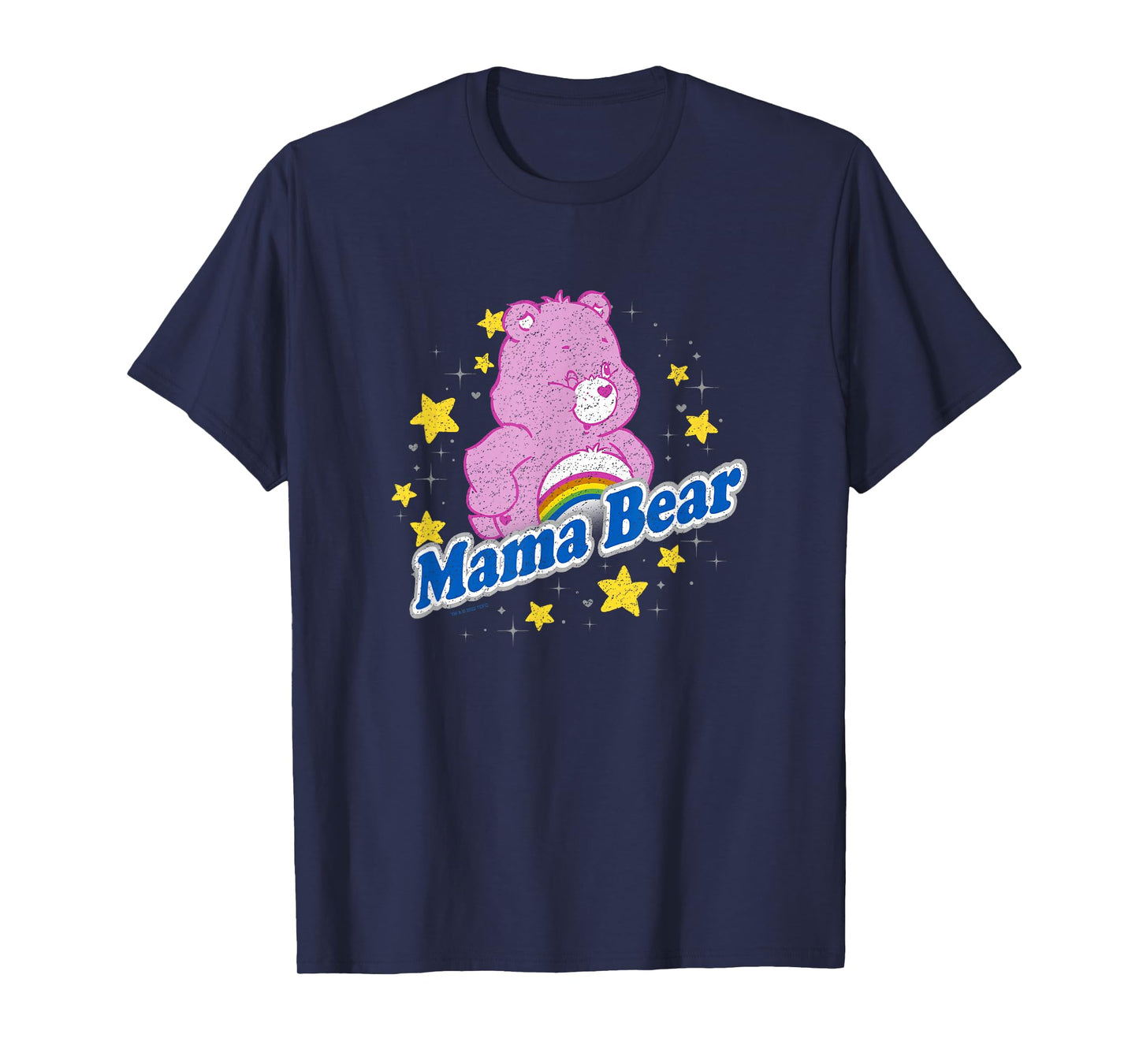 Care Bears Mama Bear Cheer Bear Rainbow Stars Vintage Logo T-Shirt