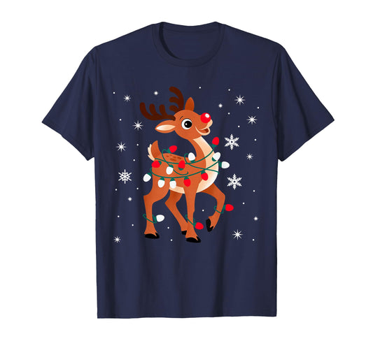 Rudolph The Red Nose Reindeer for Kids and Christmas T-Shirt
