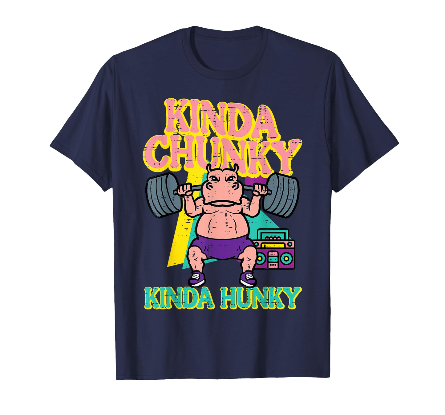Gym Kindy Chunky Hunky Hippo Funny Workout Fitness Men Women T-Shirt