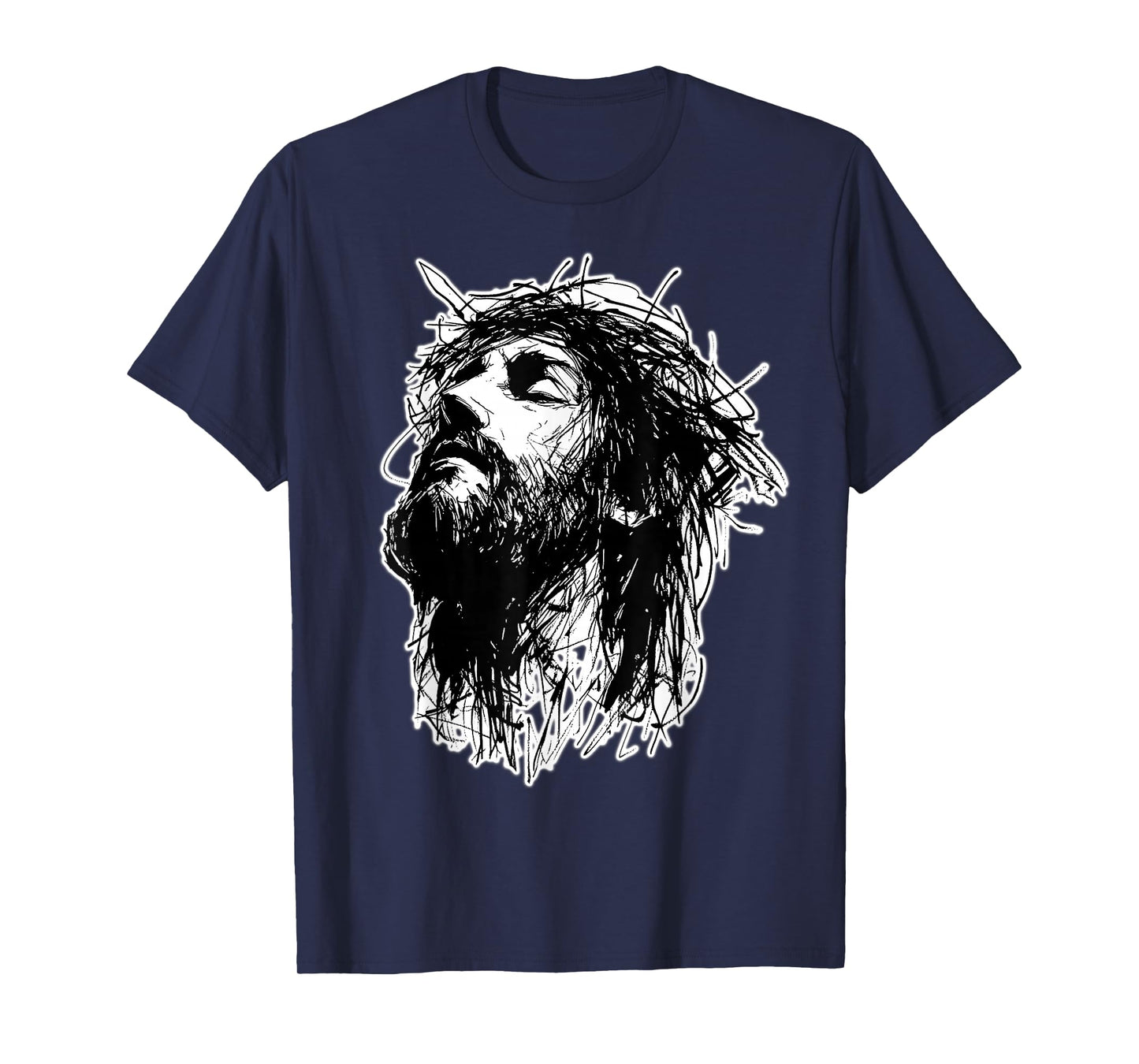 Jesus Christ Crown of Thorns Sketch T-Shirt