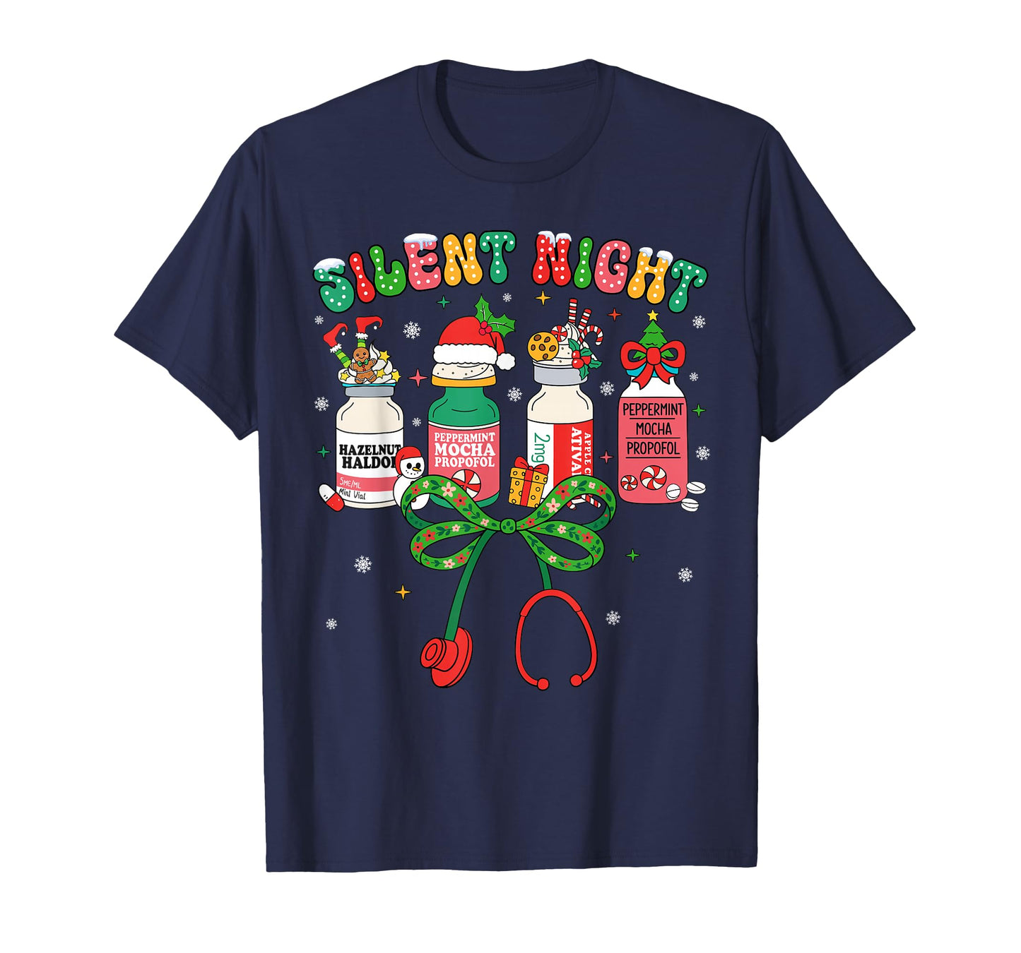 Funny Christmas Nurse Medical Christmas ICU nicu RN ER Nurse T-Shirt