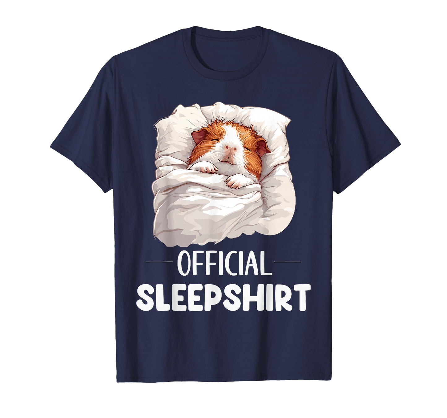 Official Sleepshirt Sleeping Guinea Pig Animal Lovers Pajama T-Shirt