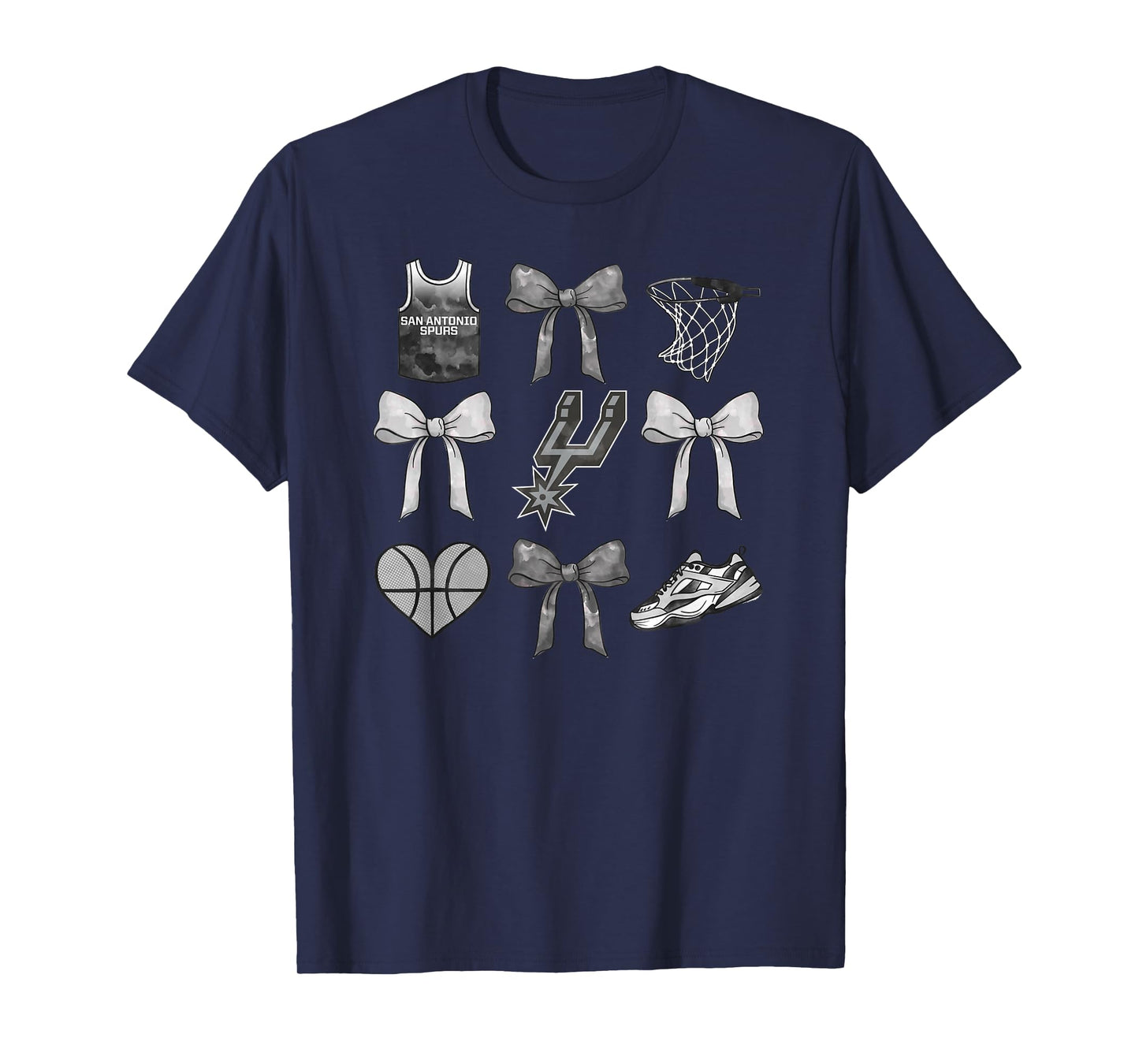 NBA San Antonio Spurs Bow Grid T-Shirt