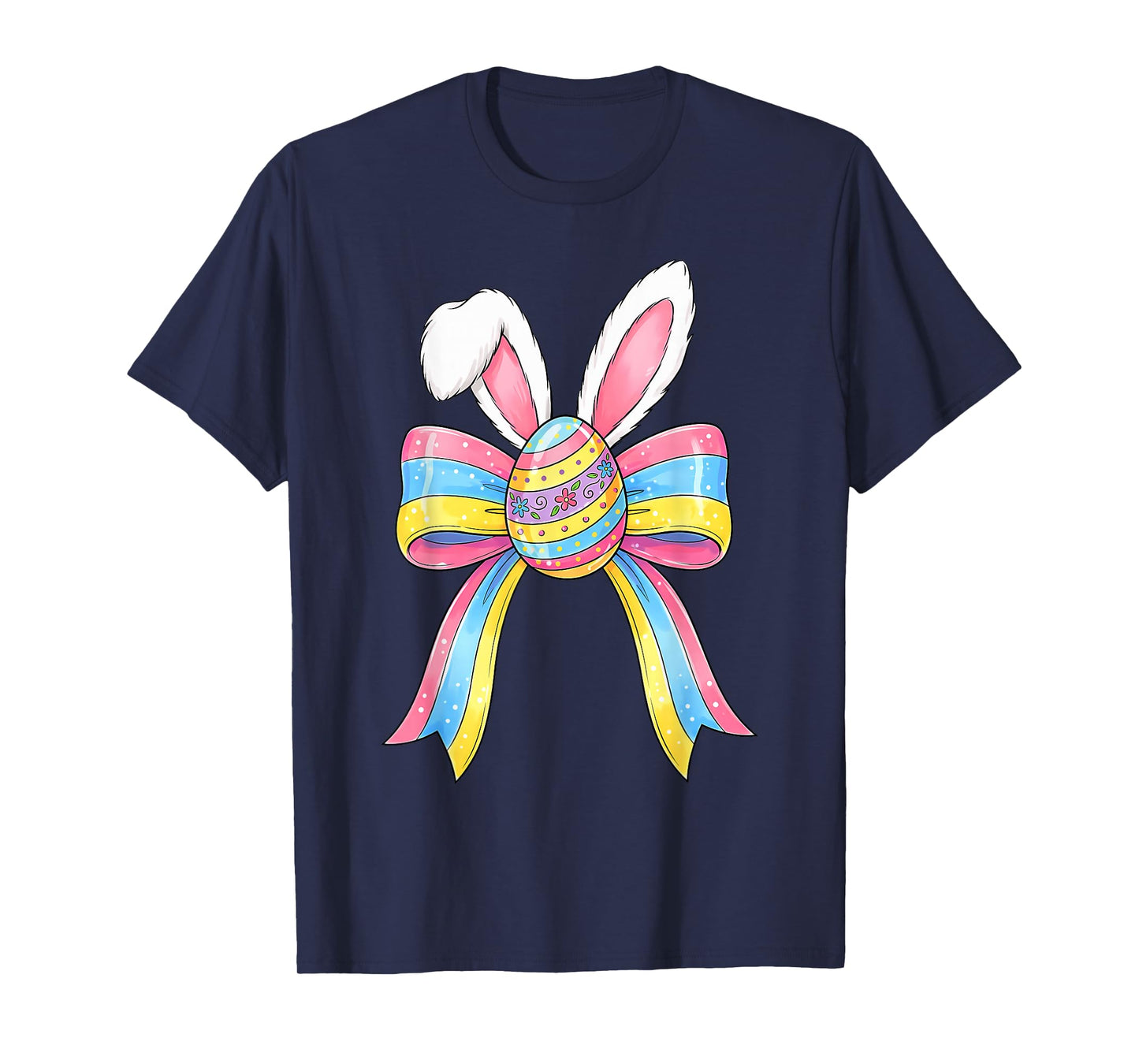 Girls Easter Cute Coquette Bow Egg Easter Kids Girls Women T-Shirt