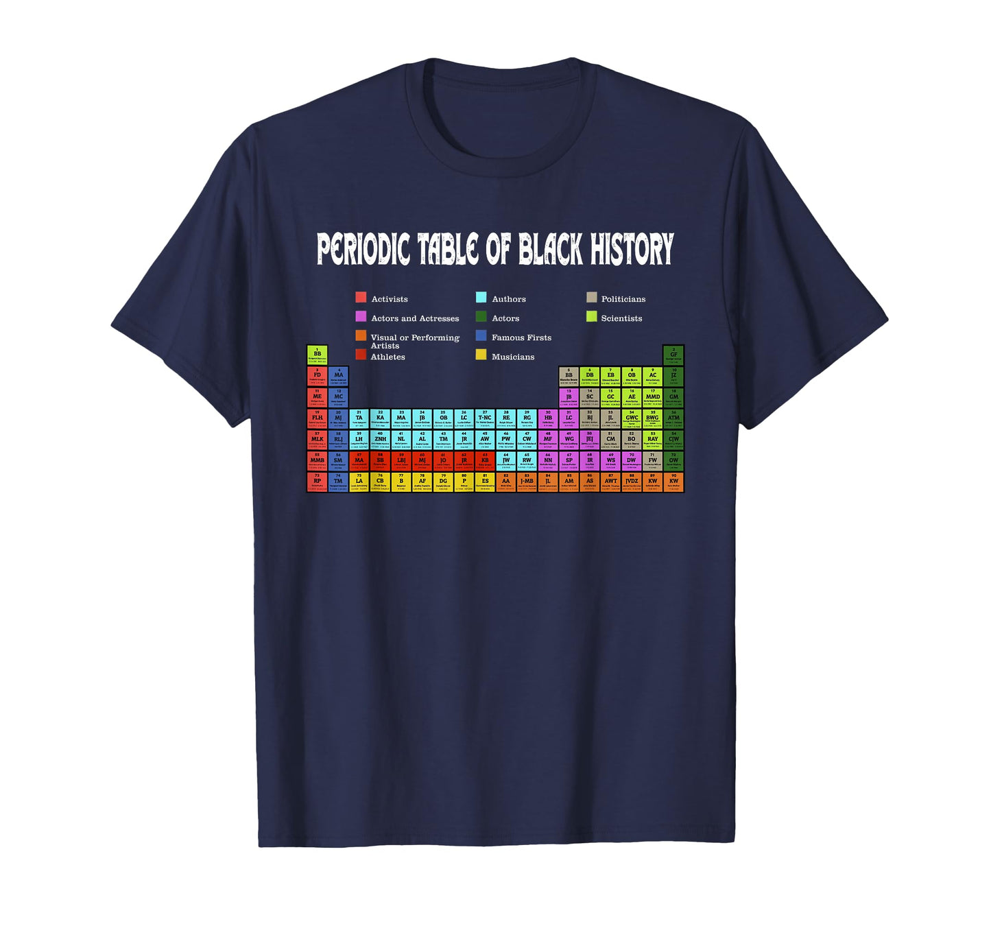 African Melanin Periodic Table of Black History Africa Retro T-Shirt