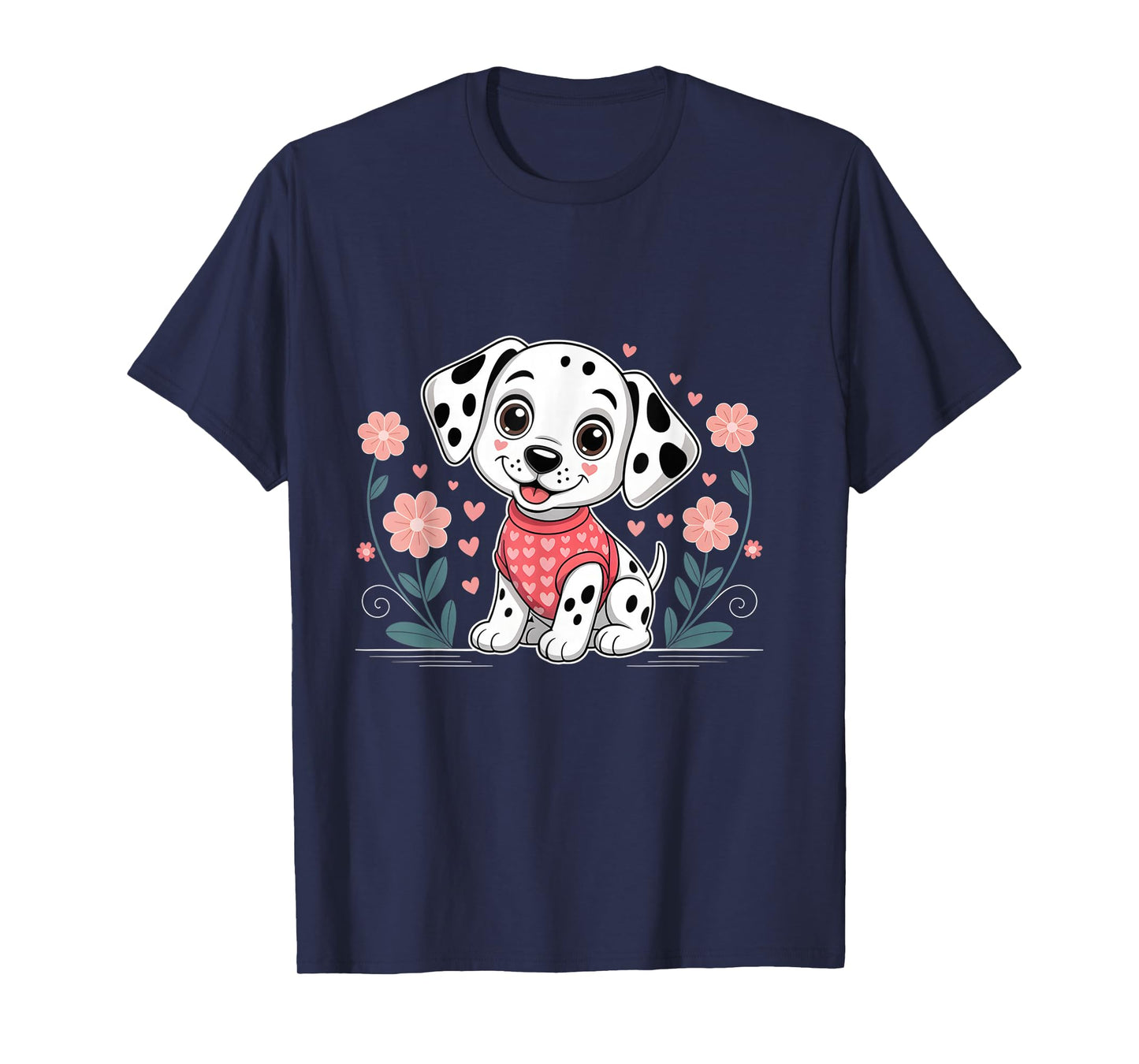 Cute Dalmatian Valentines Day Dog Lover Heart T-Shirt