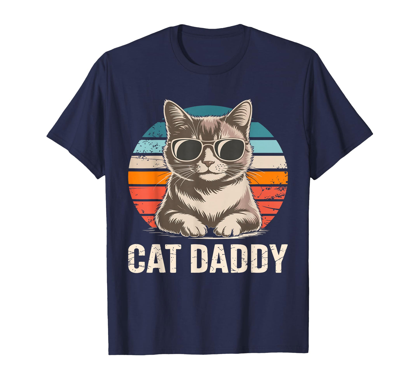 Cat Daddy Shirt Men Cat Lover Dad Fathers Day T-Shirt