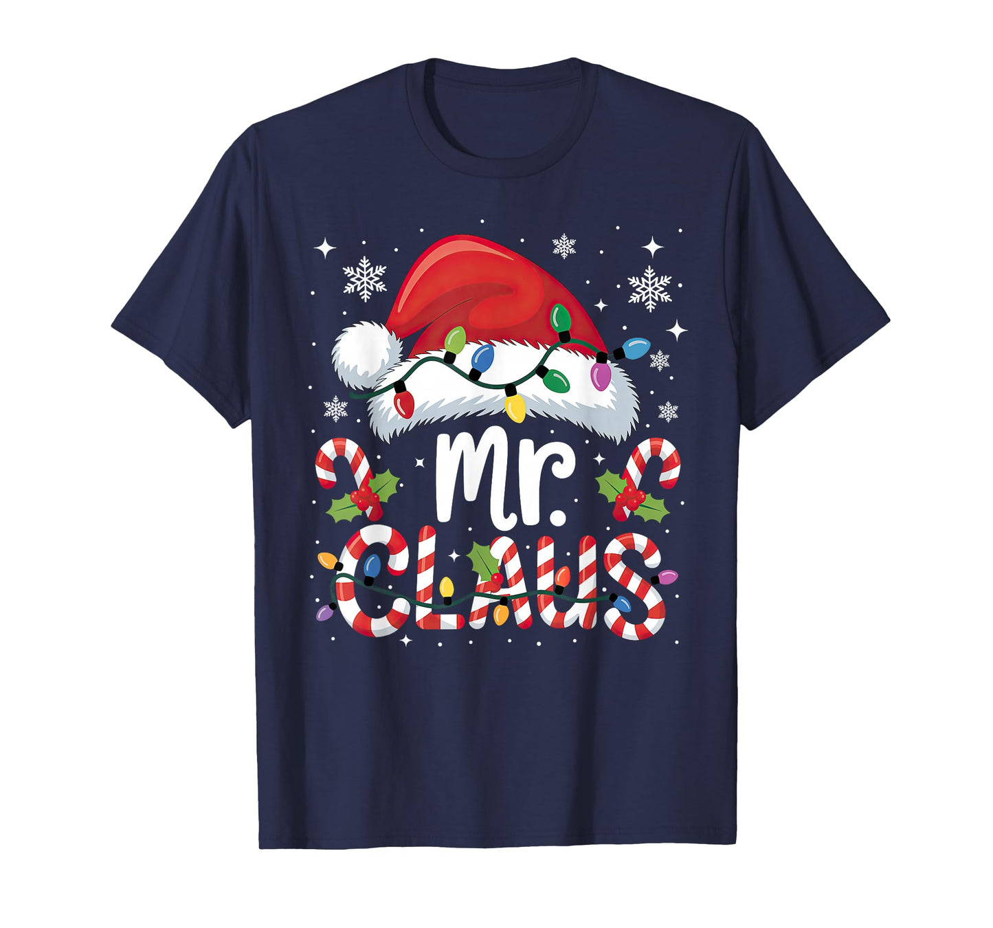 Mr and Mrs Claus Couples Matching Christmas T-Shirt