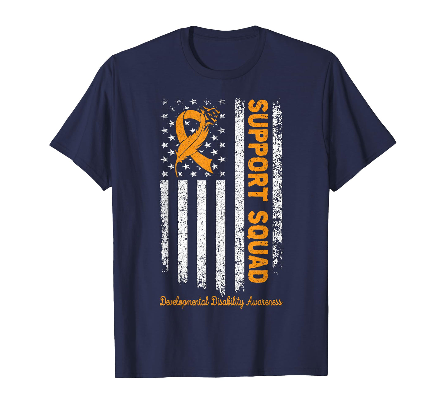 Developmental Disability Awareness Support Squad Wear Orange T-Shirt