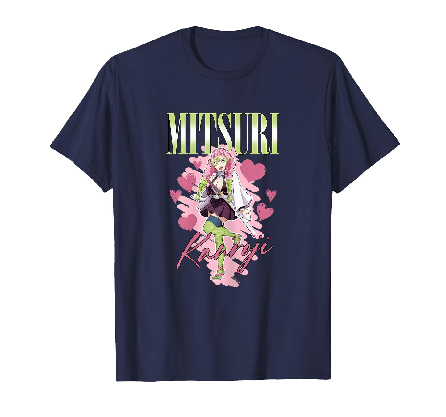 Demon Slayer: Kimetsu no Yaiba Mitsuri Kanroji Pink Green T-Shirt