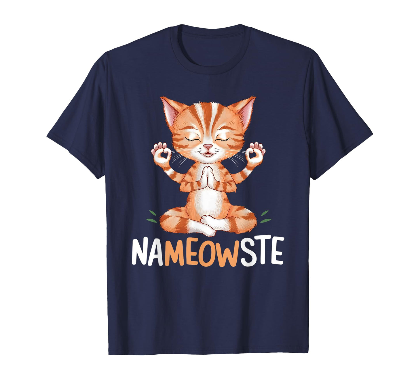 Yoga Cat Nameowste Meditation Zen Kitten Namaste Funny T-Shirt