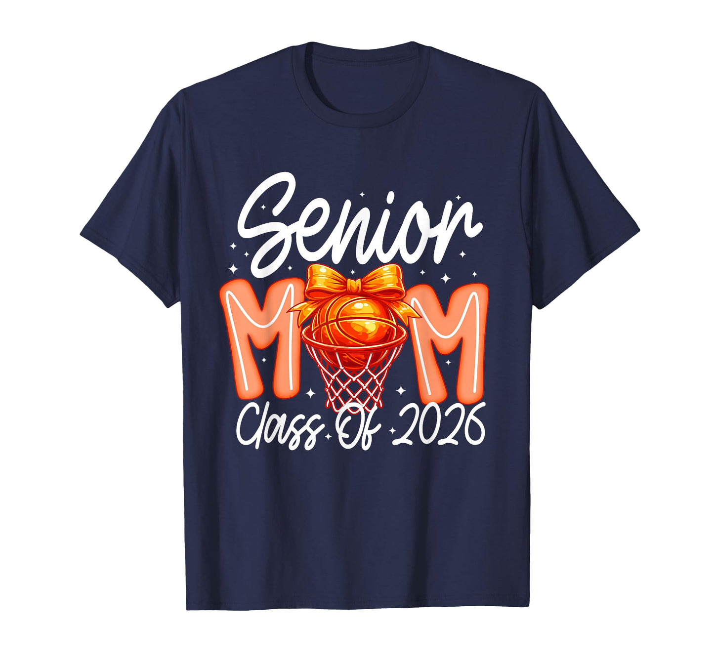 Senior Mom Class of 2026 Basketball Mom Graduation T-Shirt