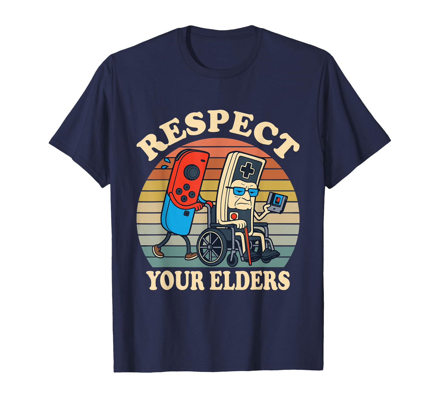 Respect Your Elders Retro Gaming Funny Controller 80s T-Shirt
