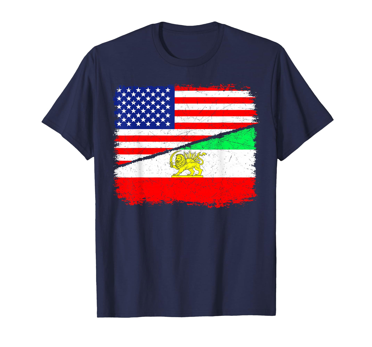 Persian American Flag USA Persia Roots Heritage T-Shirt