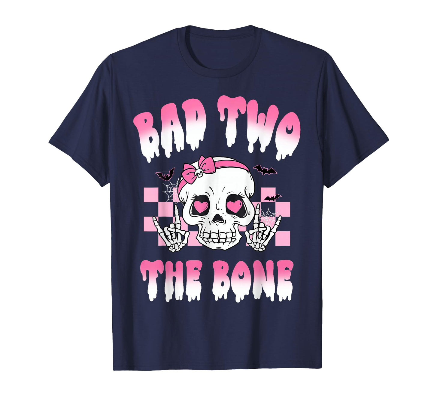 Bad Two The Bone Party Decorations 2 Years Old Birthday Kids T-Shirt