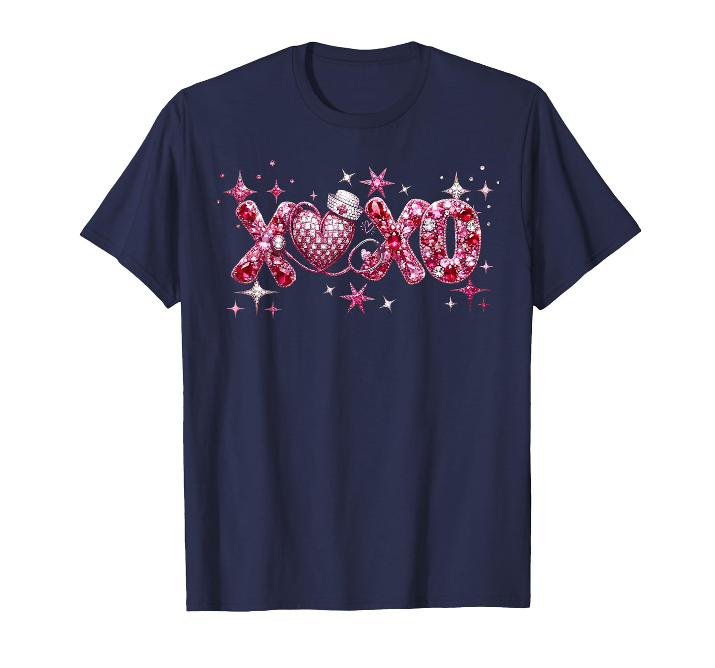 XOXO Nurse Valentine Stethoscope Nursing Girl Women T-Shirt