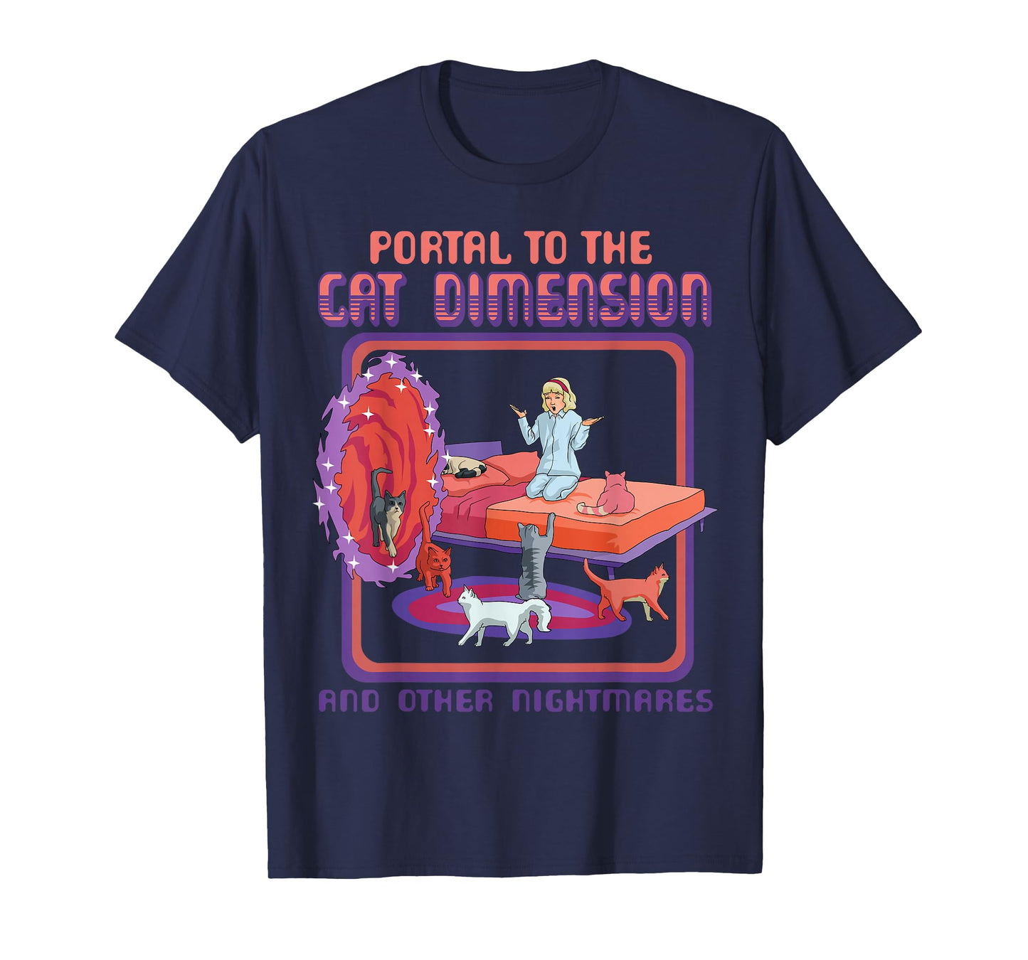 Portal To The Cat Dimension Funny Cat Kitten Lover Men Women T-Shirt