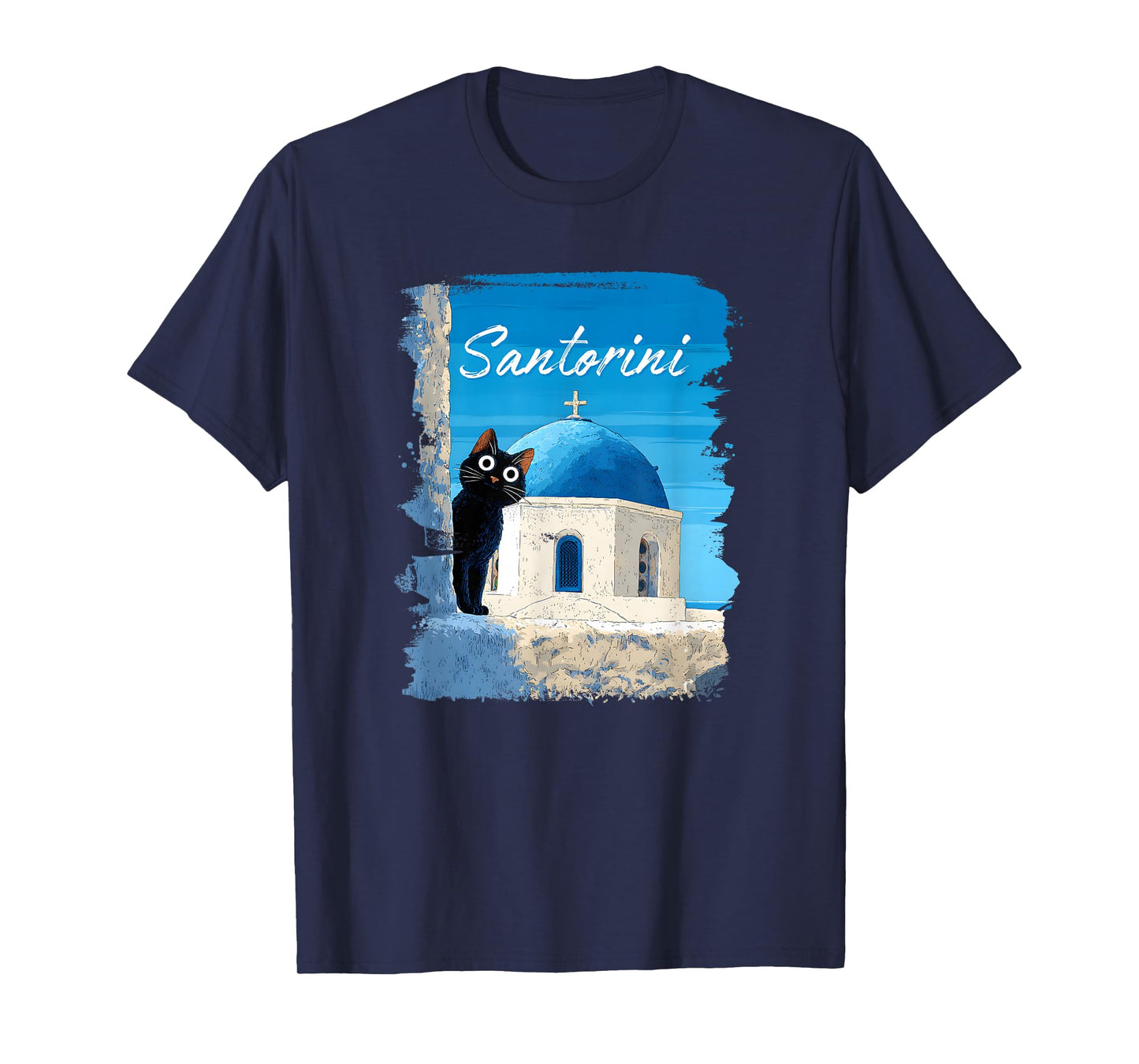 Greece Santorini/Cat Santorini T-Shirt