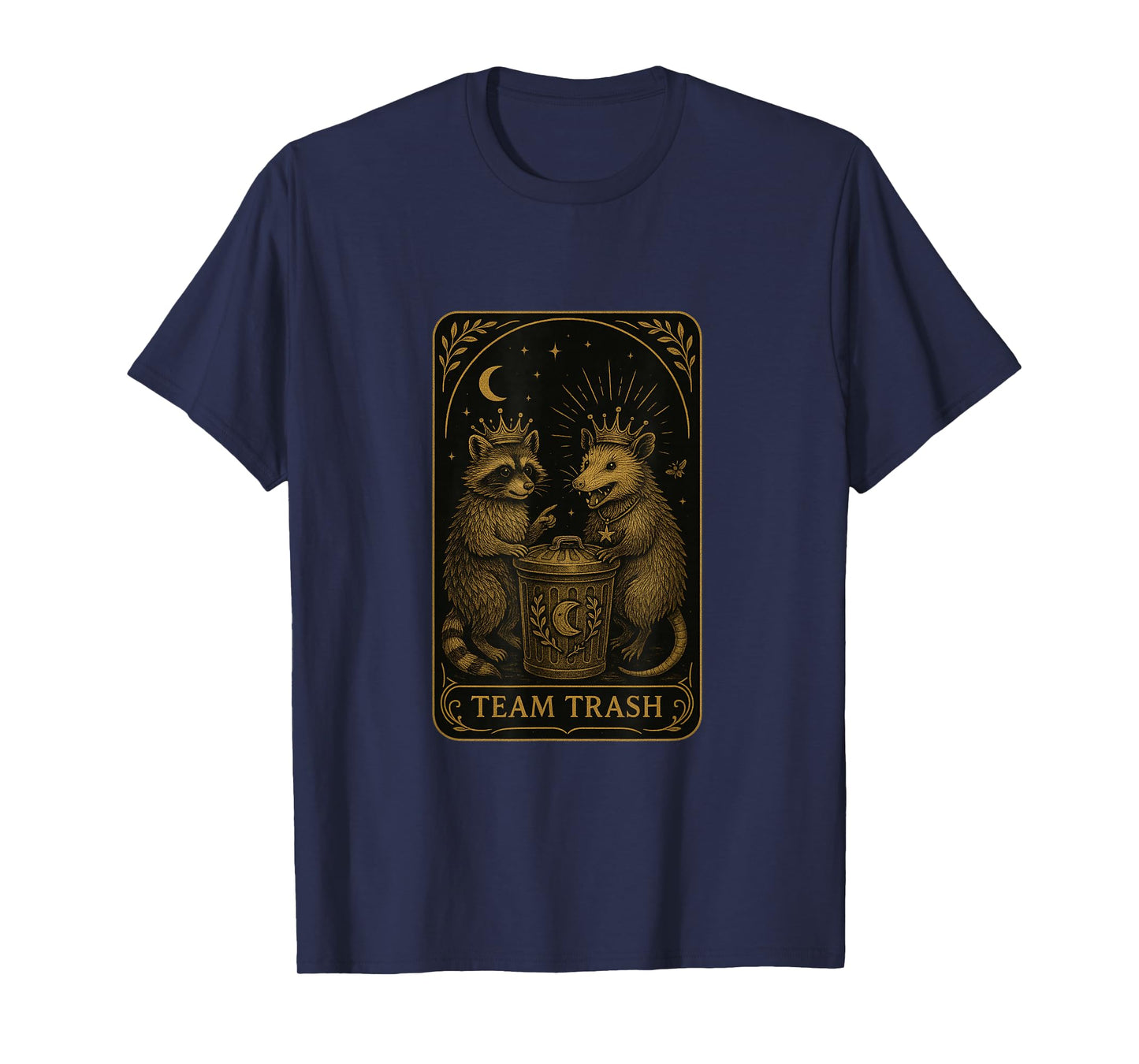 Team Trash Tarot Card Racoon Opossum Lover Funny Men Women T-Shirt