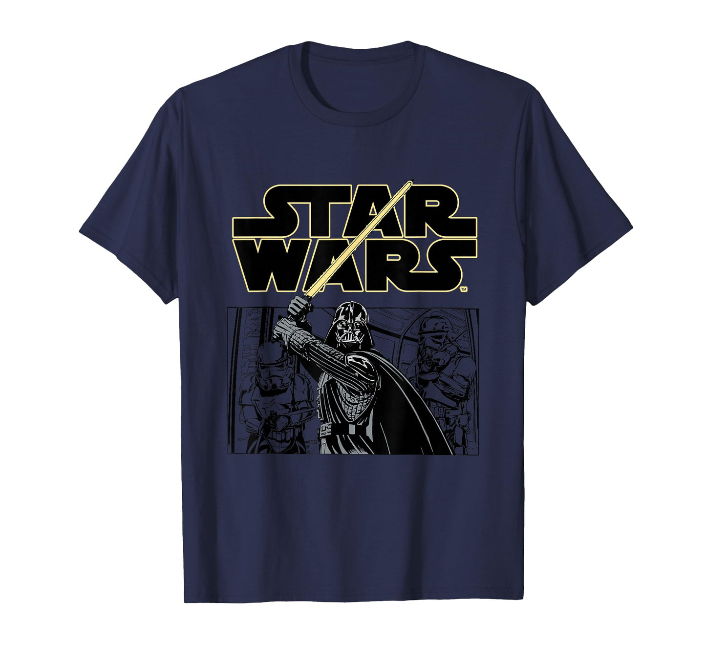Star Wars Classic Darth Vader Empire Attack Panel T-Shirt