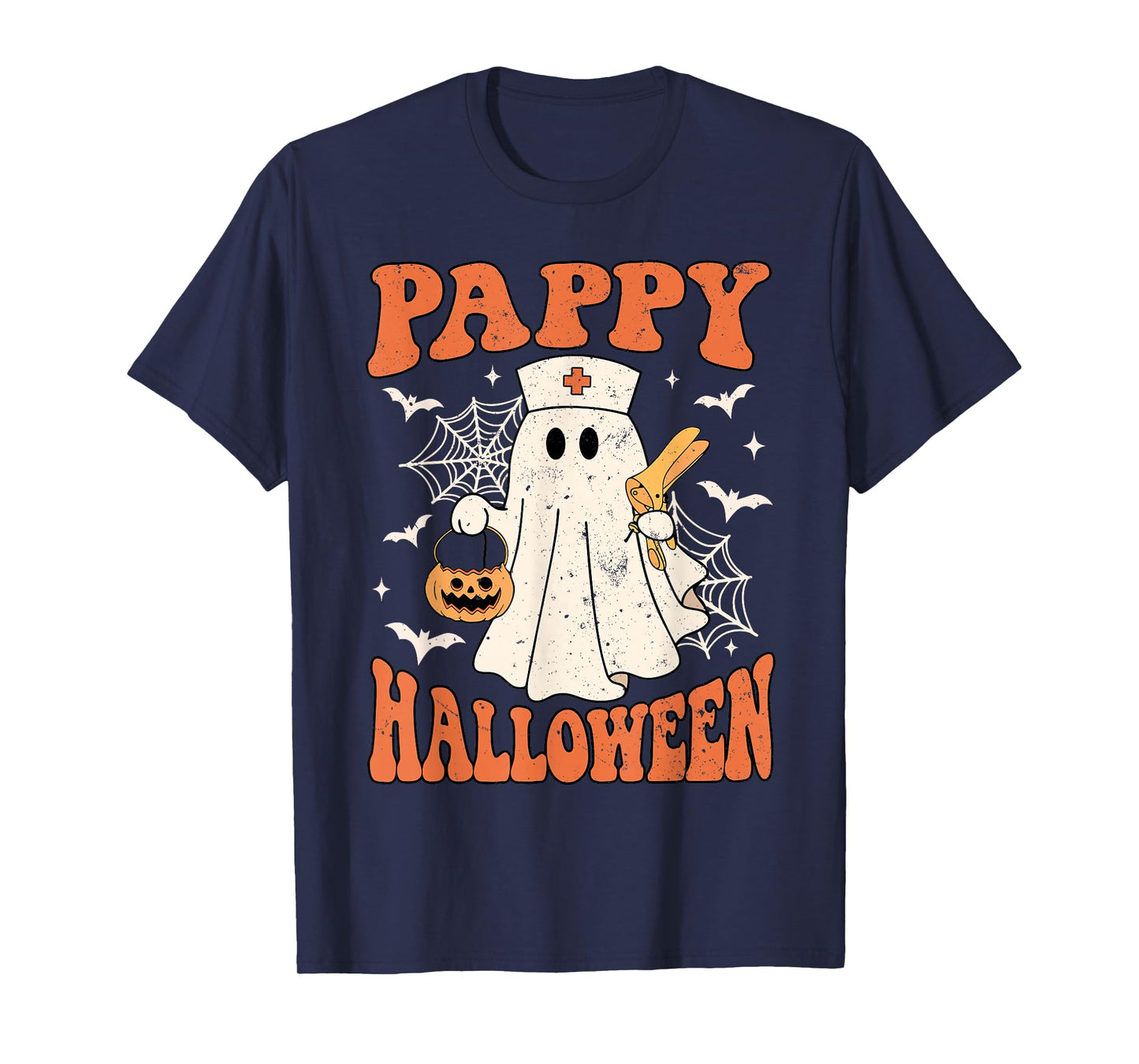 Cute Funny Boo Ghost Nurses Pappy Halloween OBGYN Speculum T-Shirt