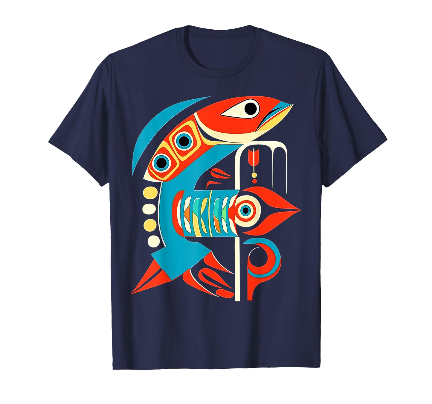 Salmon Salish Coastal Art Native American T-Shirt