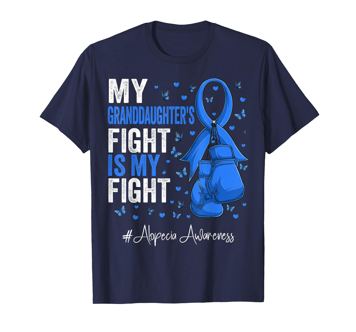 Blue Ribbon Granddaughter Alopecia Awareness T-Shirt