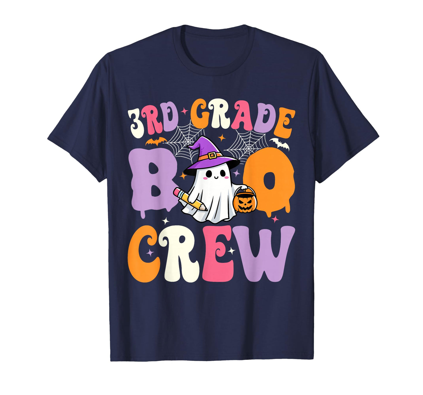 3rd Grade Boo Crew Spooky Third Grade Halloween Teacher T-Shirt