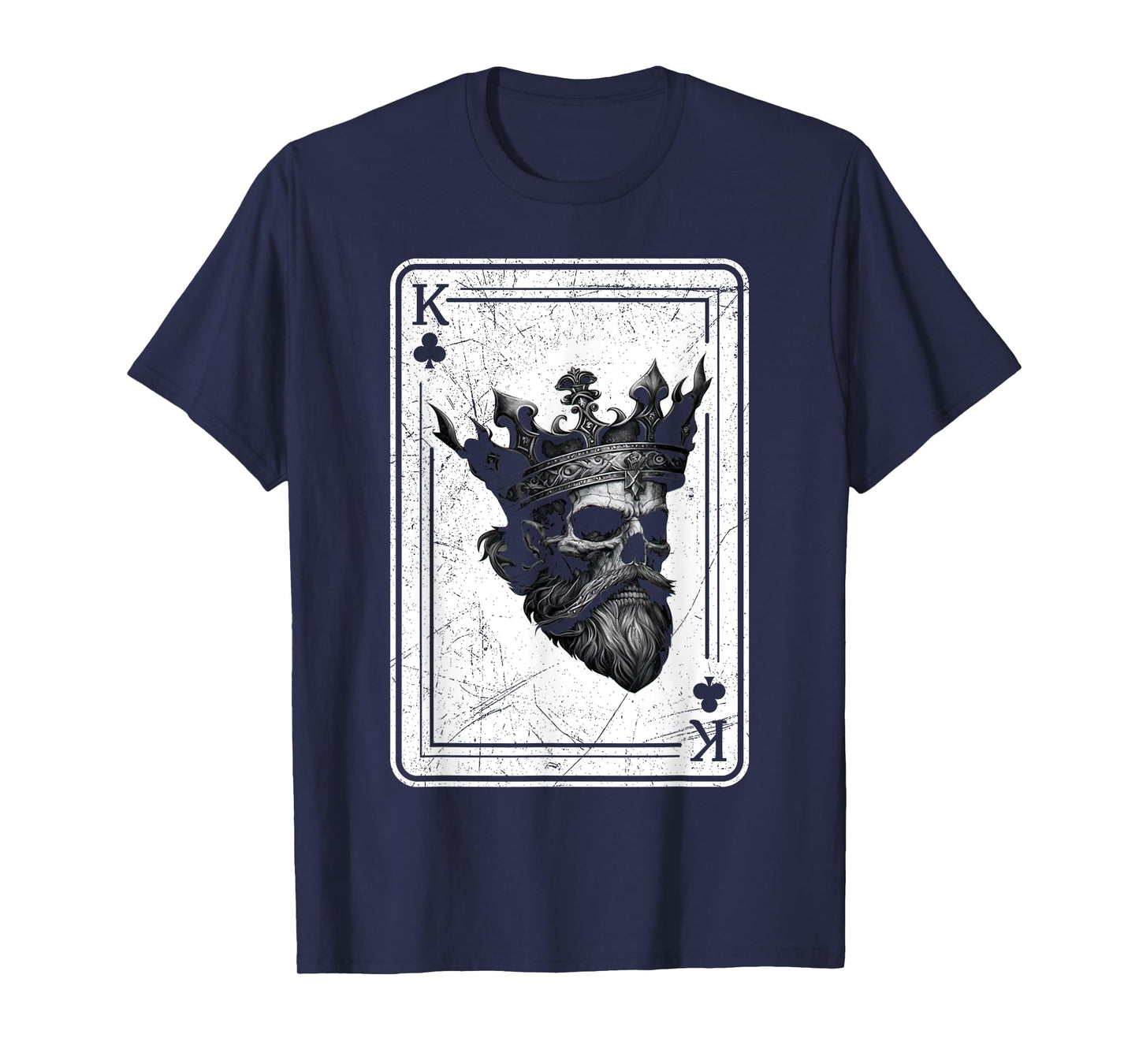 Card Game Gothic Halloween Poker Creepy King of Clubs T-Shirt