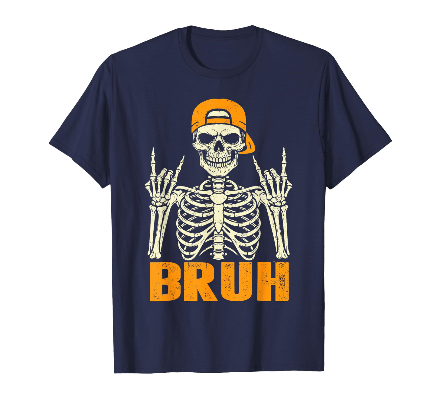 Cool Bruh Rocker Skeleton Halloween Punk Rock Men Boys Kids T-Shirt