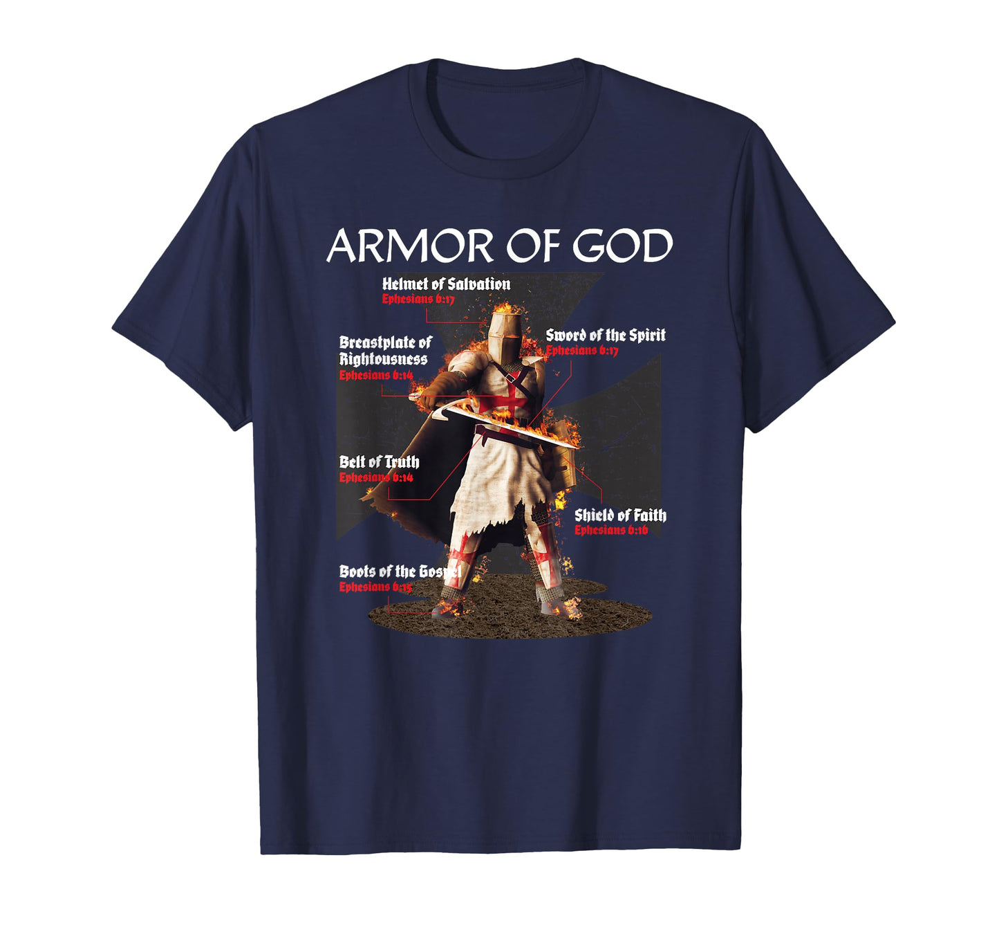 Cool Christian Graphic Religious Verse Gifts Him Men Sayings T-Shirt