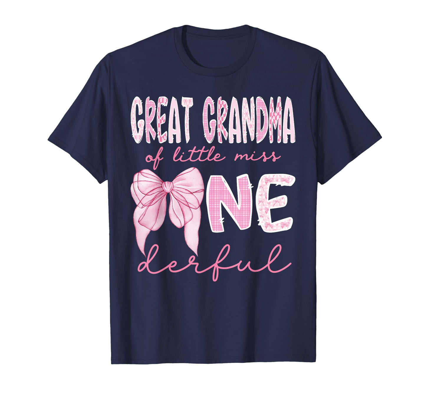Great Grandma of Little Miss Onederful First Birthday Girl T-Shirt