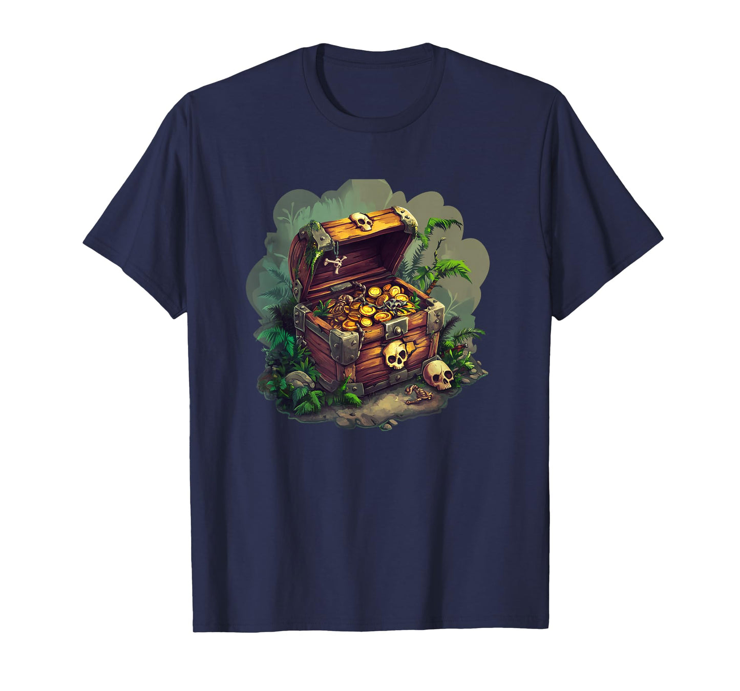 Buried Pirate Chest Awaiting Your Treasure Hunt T-Shirt