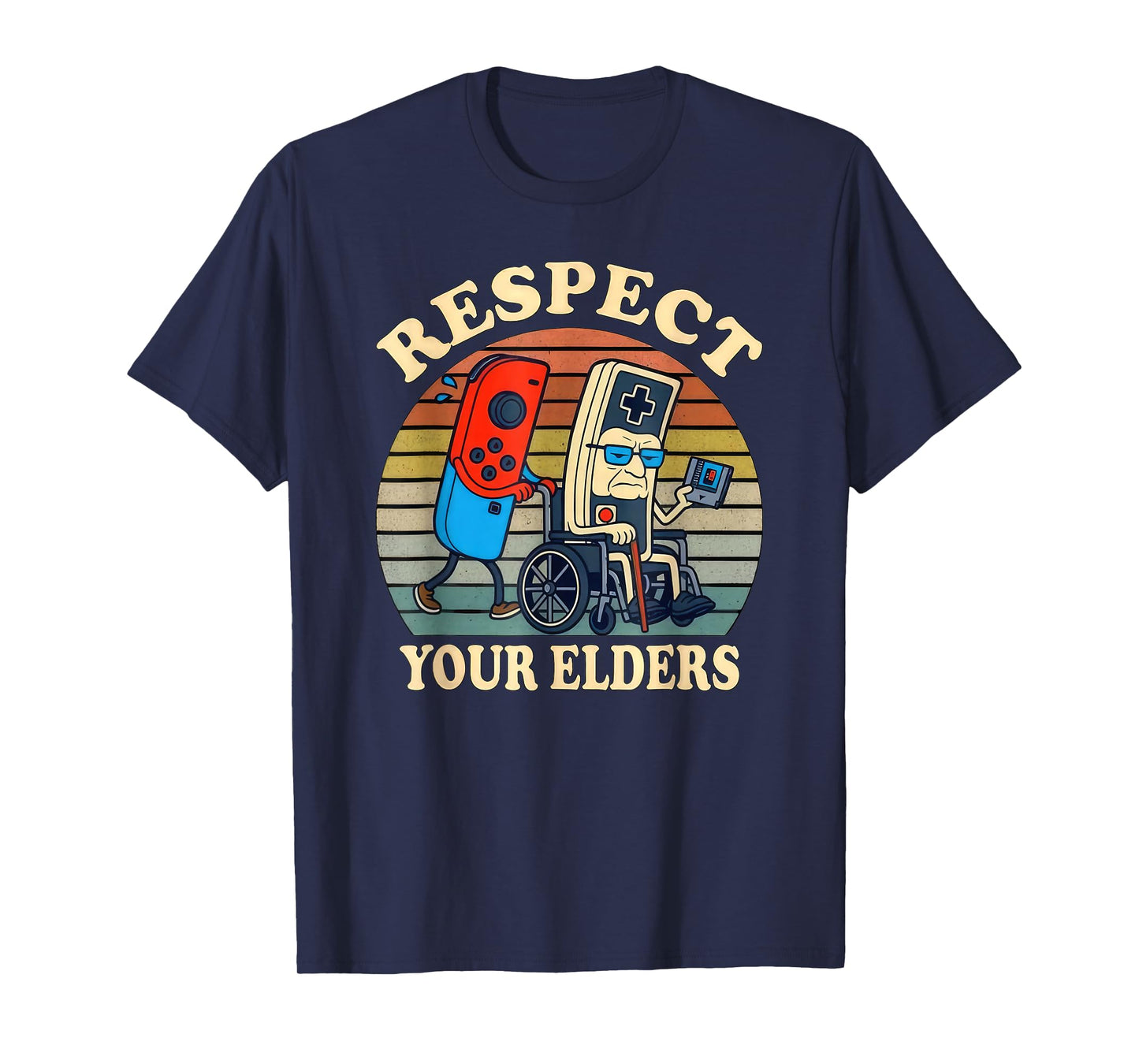 Respect Your Elders Gaming Control Retro Funny Gamer T-Shirt