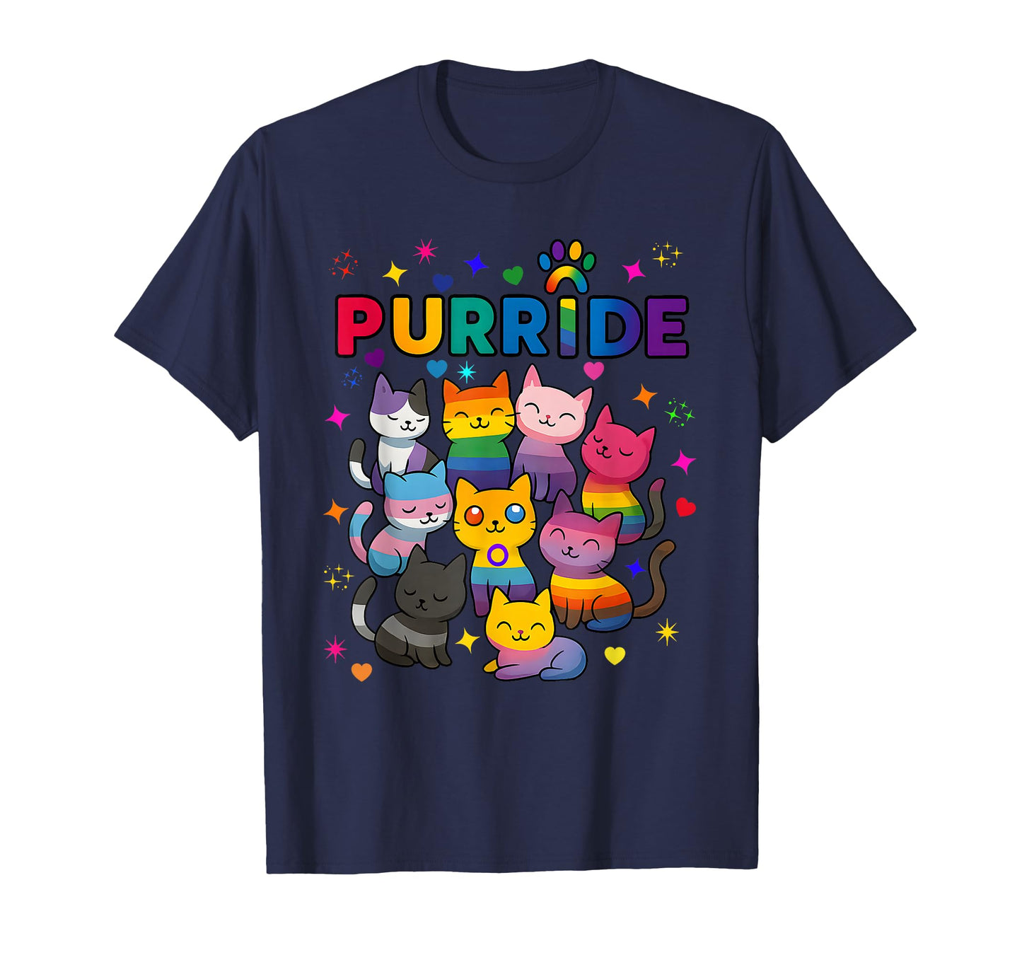 Animal Lovers Purr Cat Pride Allies LGBT T-Shirt