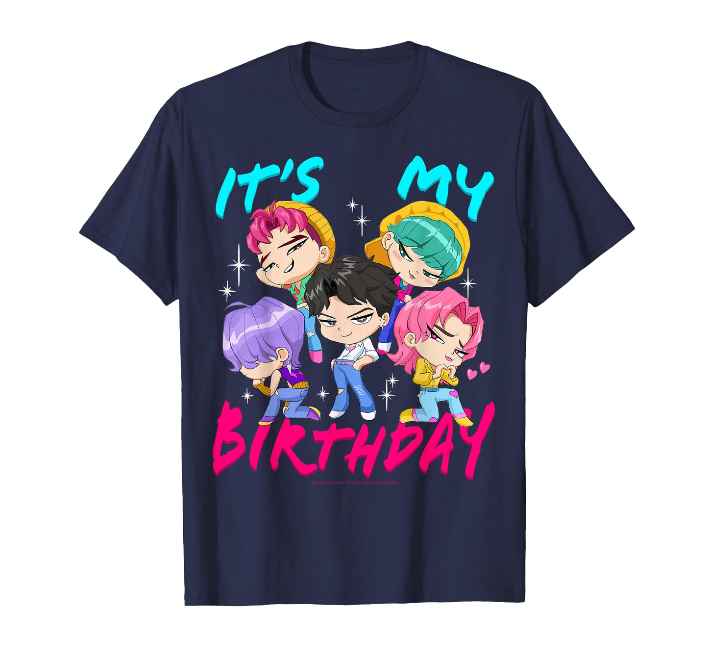 Kpop Demon Hunters It's My Birthday Saja Boys Group Shot T-Shirt
