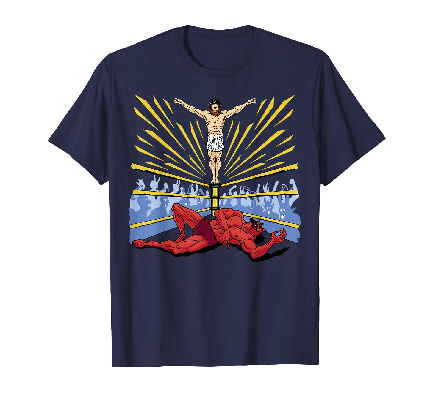 Jesus Wrestling Satan T-Shirt