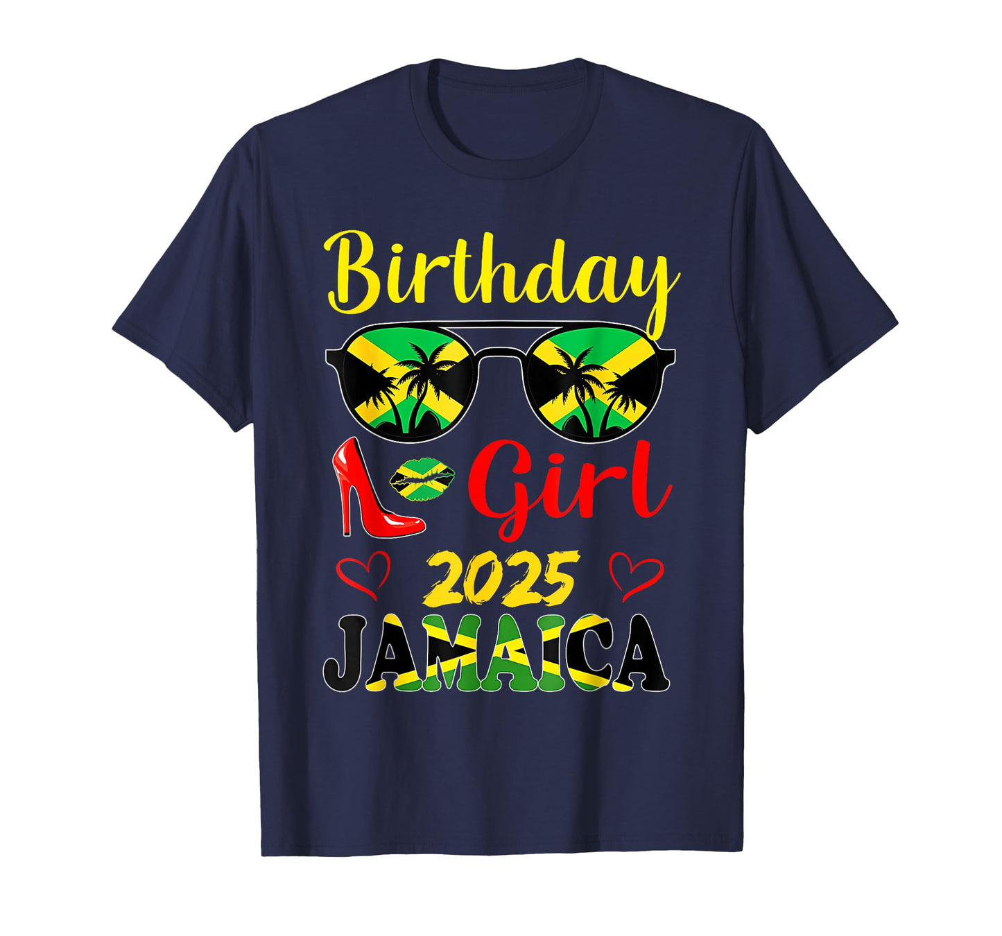 Jamaica Birthday Girls 2025 Birthday Party Squad Girls Trip T-Shirt