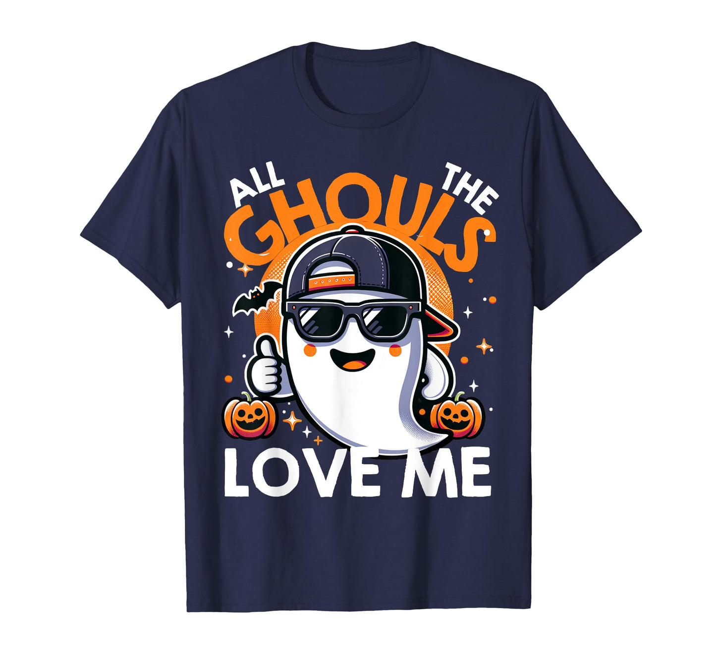 All The Ghouls Love Me Halloween Ghost Kids Boys Toddler T-Shirt