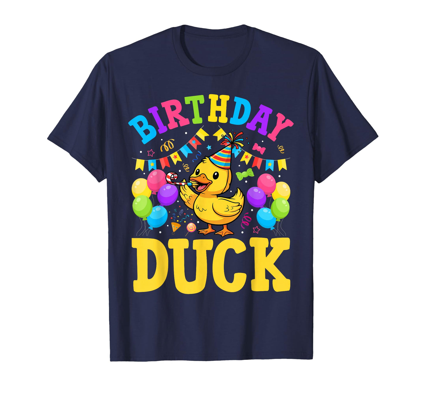 Birthday Duck Kids Girls Boys Bday Party Family T-Shirt