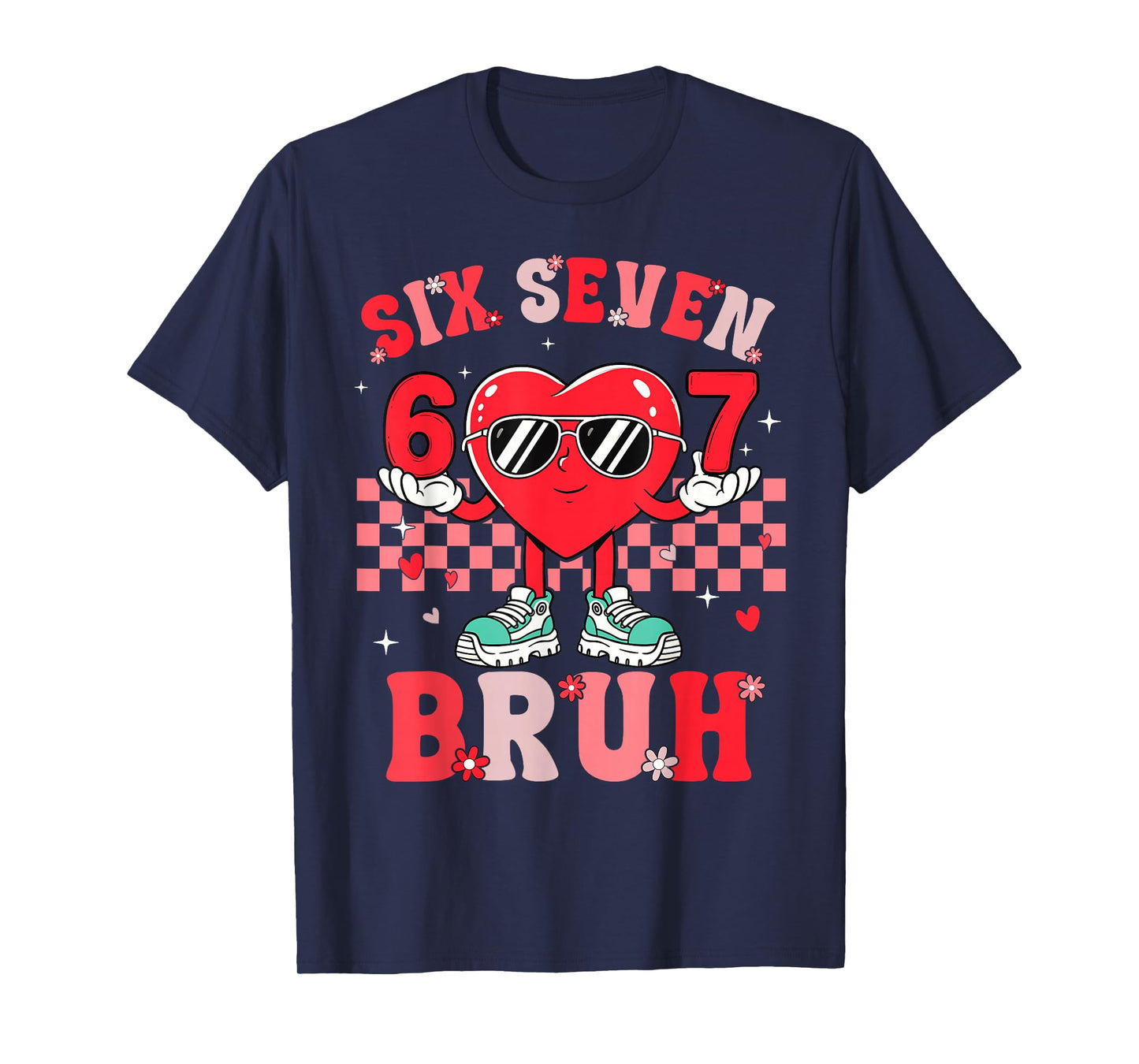 Six Seven 67 Meme Cool Valentine’s for Teens Boys Girls Kids T-Shirt