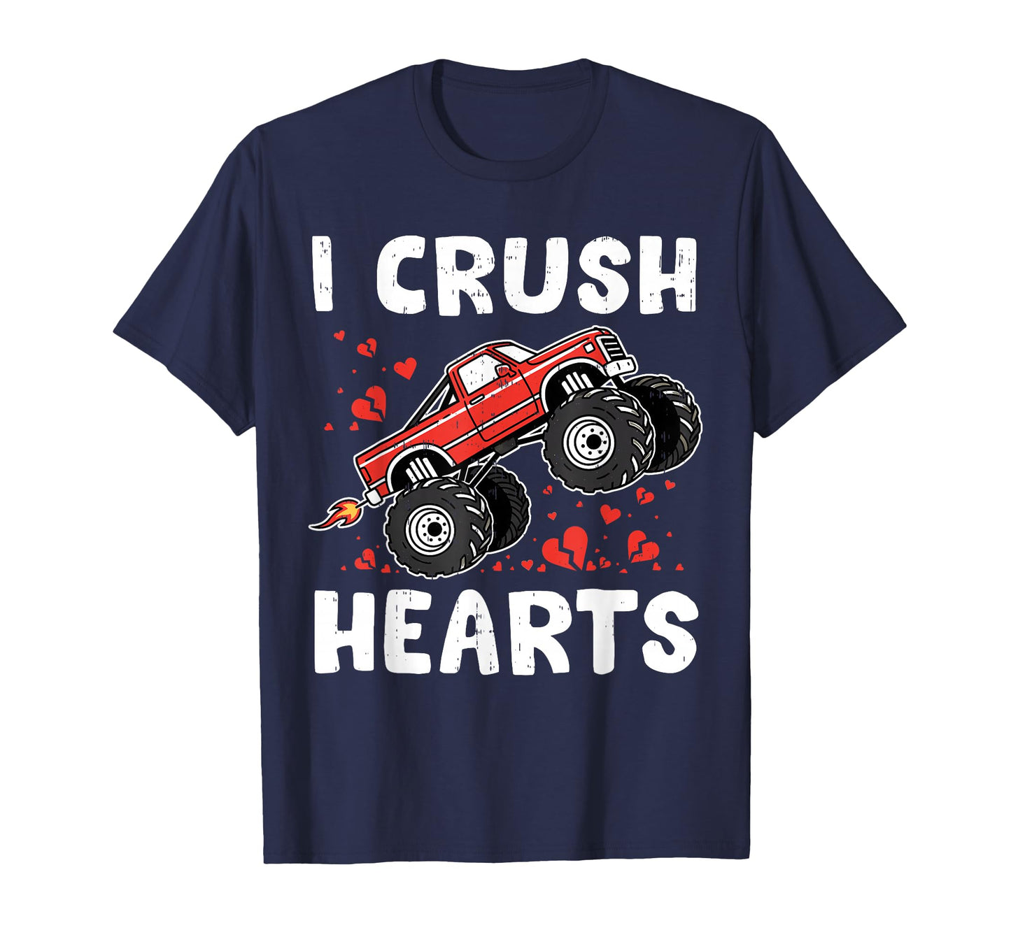 Funny Boys Valentines Monster Truck Tee Kids Toddlers Teens T-Shirt