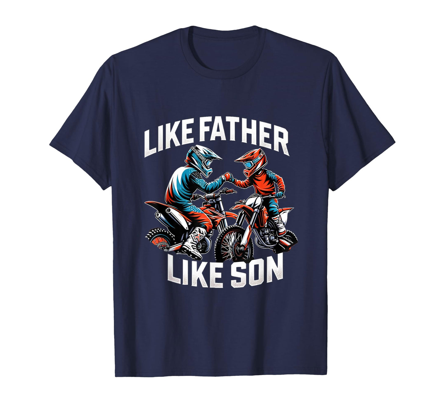 Dirt Bike Family Father Son Motocross Off-Road MX Dad Boys T-Shirt
