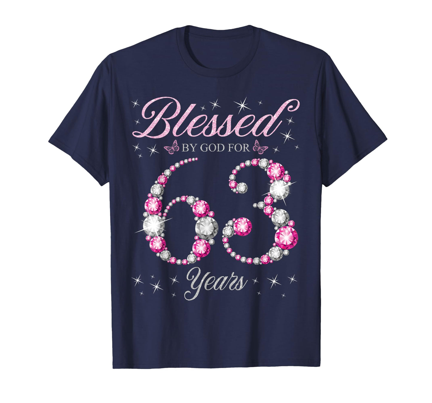 Blessed By God For 63 Years Old 63rd Birthday Party T-Shirt