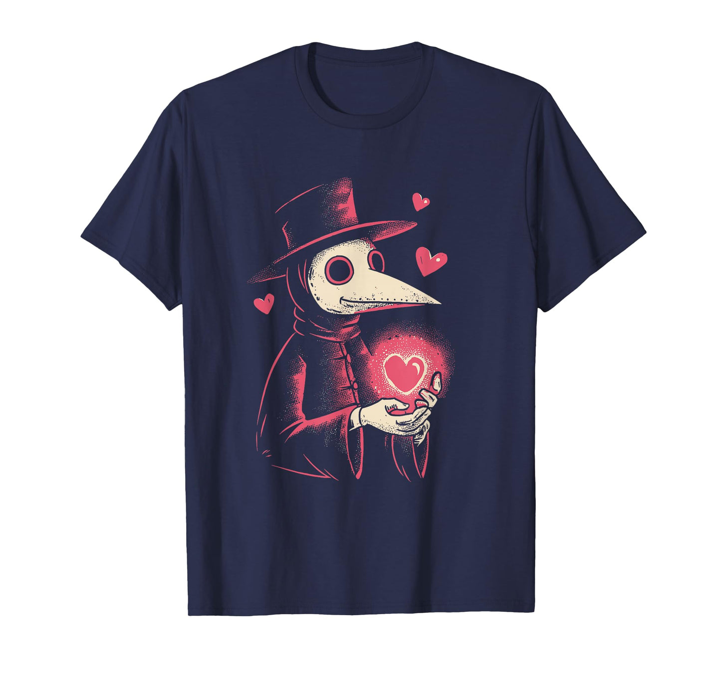 Kawaii Plague Doctor Valentine’s Day Heart Creepy Cute Goth T-Shirt