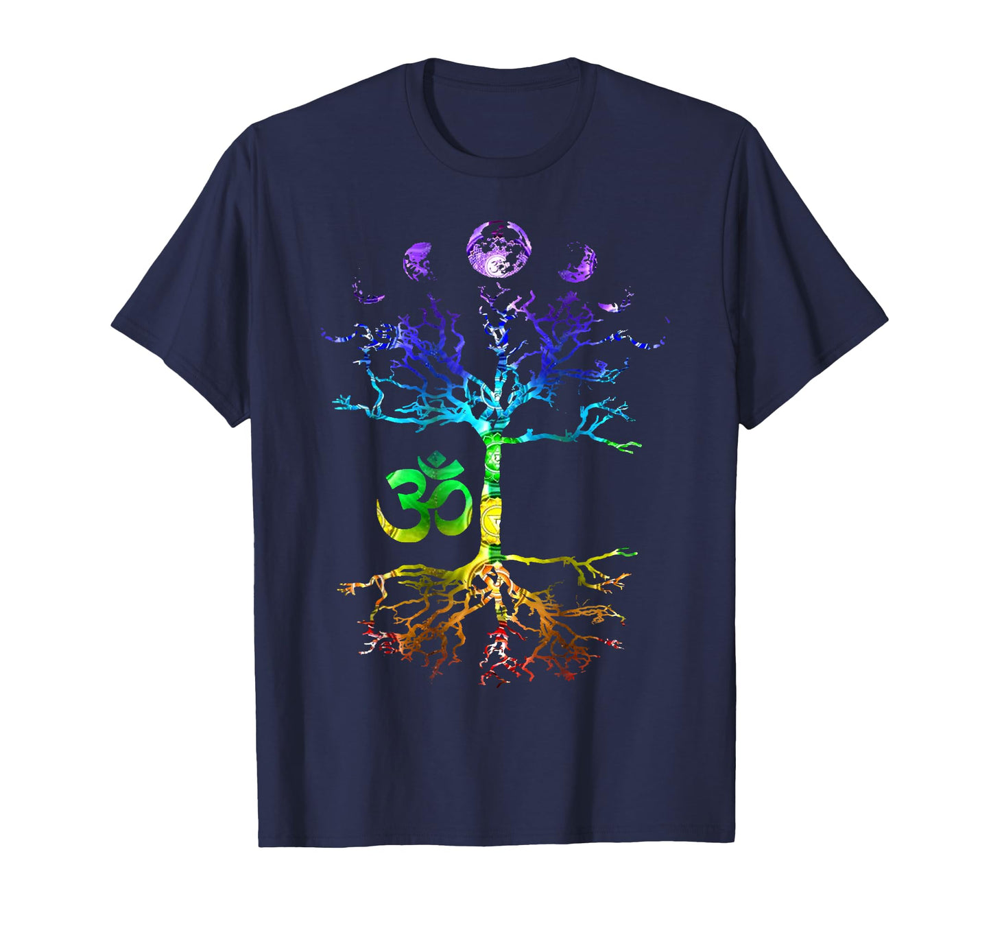 Phases of the Moon Tree of Life Om Chakra Gift T-Shirt